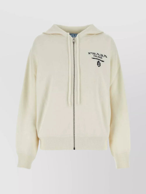 Prada Milano Cashmere-Blend Zip-Up Hoodie