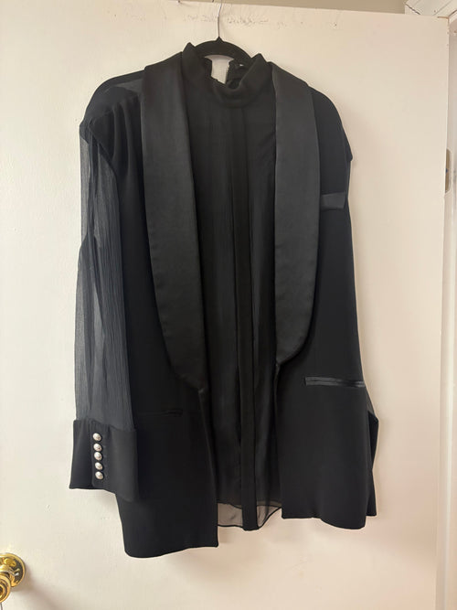 Balmain Paris Translucent Gauze Blazer