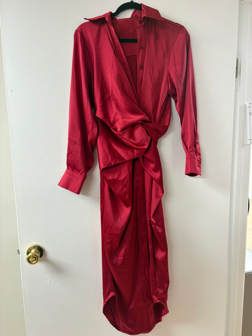 ACTUALEE Collar Button-Up Dress