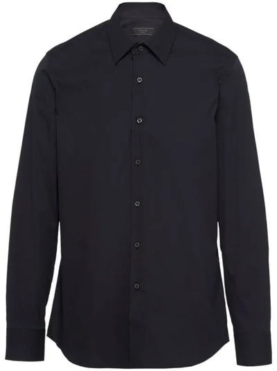 Prada Long-Sleeved Poplin Shirt