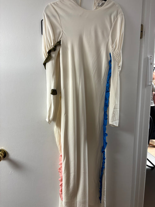 Tibi Multicolor Ruffled Trim Gown