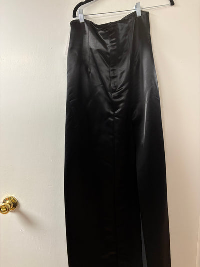 Philosophy Elegant Black Satin Maxi Skirt