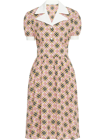 Miu Miu Printed Silk Shirt Dress