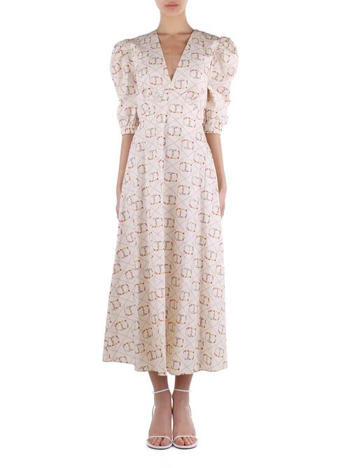 Twinset Oval T All Over Midi Dress