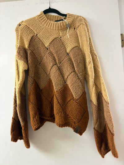 ottod'Ame Basket Weave Pattern Knit Sweater