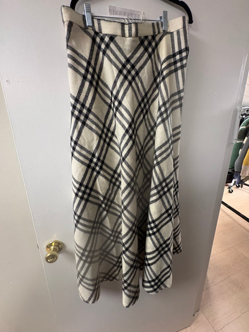 Jucca Classiques Entier Bias-Cut Wool-Blend Plaid Midi Skirt