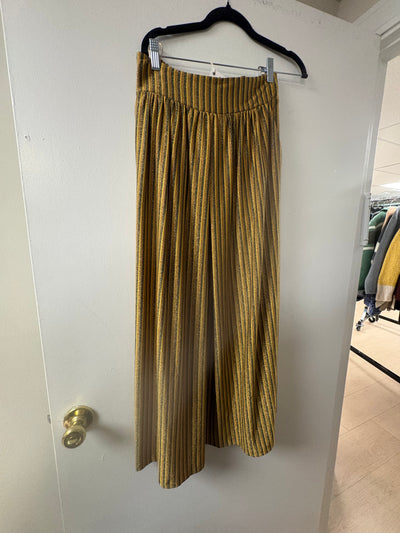 Momoni Mustard & Olive Striped Skirt