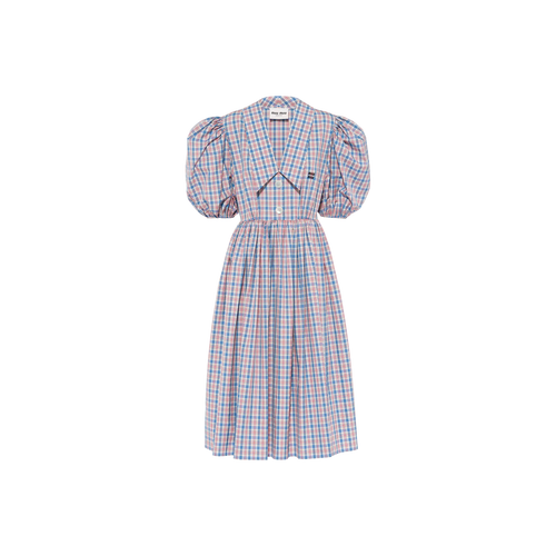 Miu Miu Checked Poplin Dress
