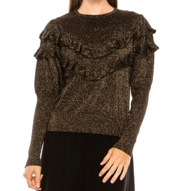 Ulla Johnson Sabine Long Sleeve Ruffle Front Top