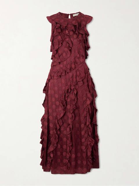 Ulla Johnson Kavita Silk-Blend Jacquard Midi Dress