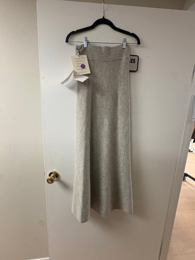 Sandro Maxi Wool Pencil Skirt in Grey