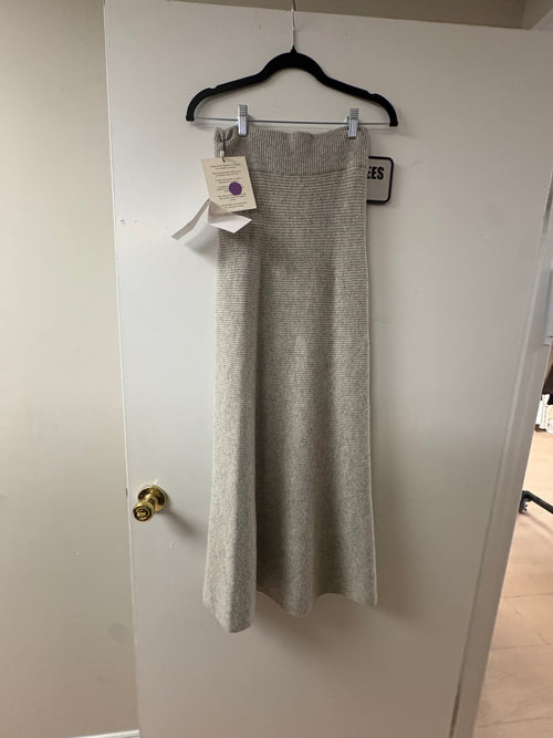 Sandro Maxi Wool Pencil Skirt in Grey