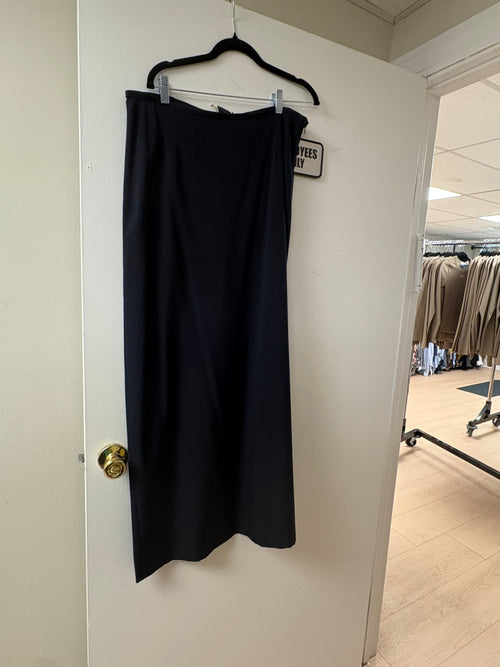 Alysi Maxi Slitted Skirt in Navy