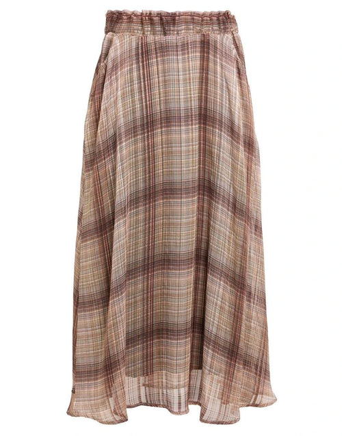 Shirtaporter Plaid Shimmer Midi Skirt