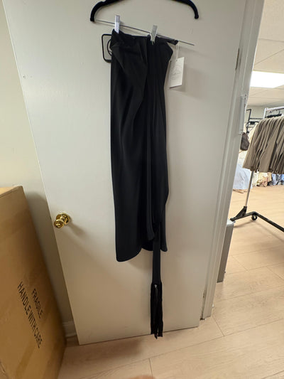 Erika Cavallini A-line Belted Maxi Skirt in Black