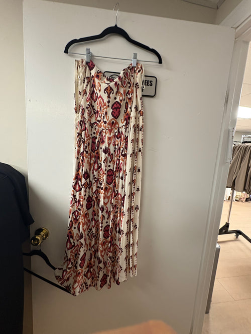 Figue Multi Colored Patterned Maxi Skirt in Cream