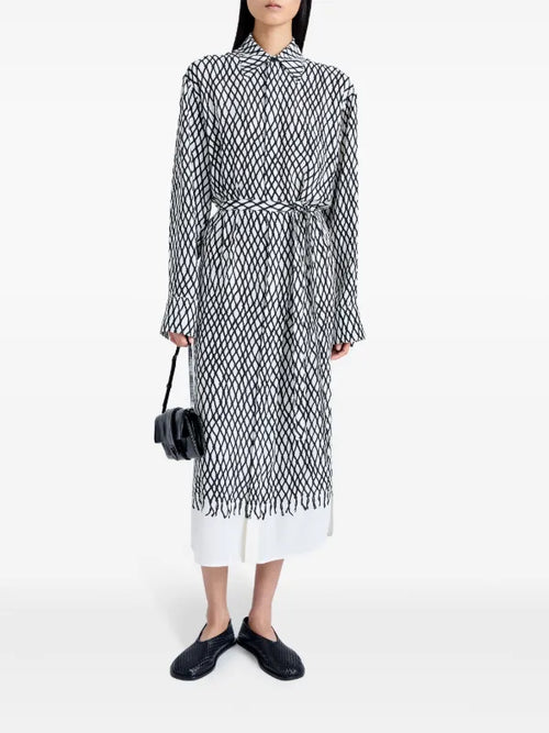 Proenza Schouler Abstract Print Midi Dress