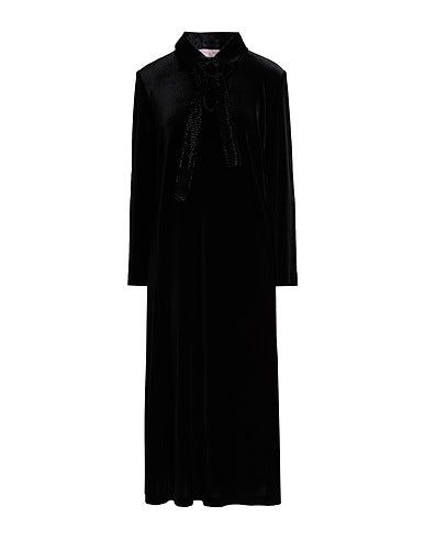Piero Moretti Black Velvet Ribbon Maxi Dress