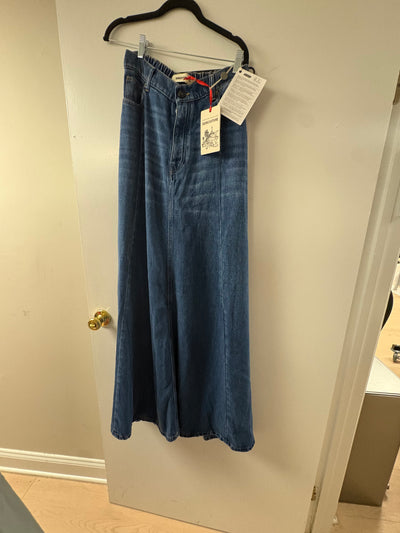 Semicotoure Dark Wash Maxi Denim Skirt