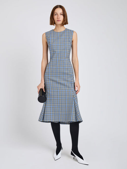 Proenza Schouler Midi Dress in Plaid Wool