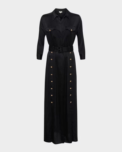 L'AGENCE Uriah Belted Maxi Shirtdress