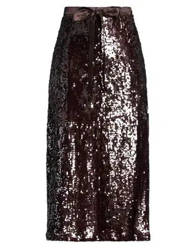 Liviana Conti Sequined Wrap Skirt in Brown