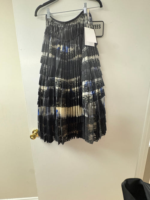 Prada Lace Tiered Mutli Midi Skirt