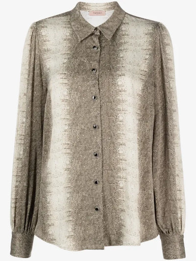 Twinset Lizard Button Up Shirt