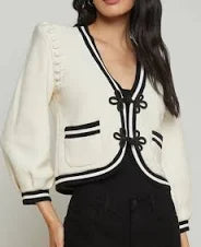 L'Agence V-Neck Crop Cardigan