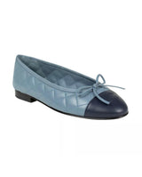 Chanel Blue Quilted Flat