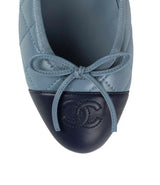 Chanel Blue Quilted Flat