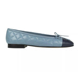 Chanel Blue Quilted Flat